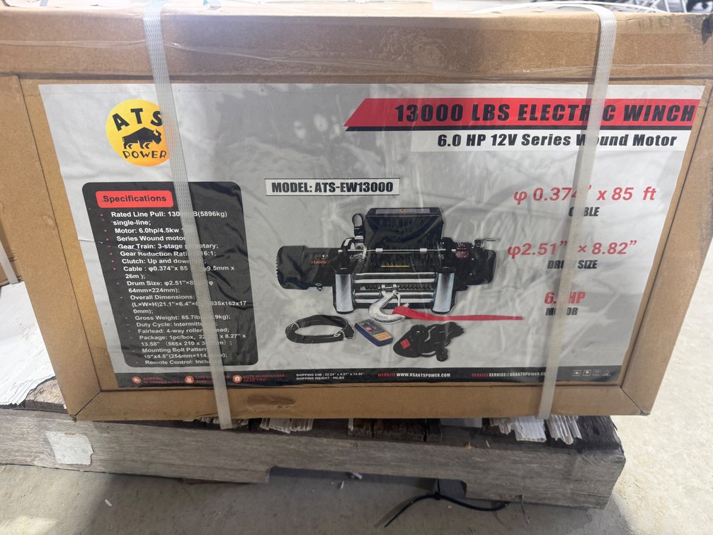 2026 Wolverine 13,000lbs Electric Winch