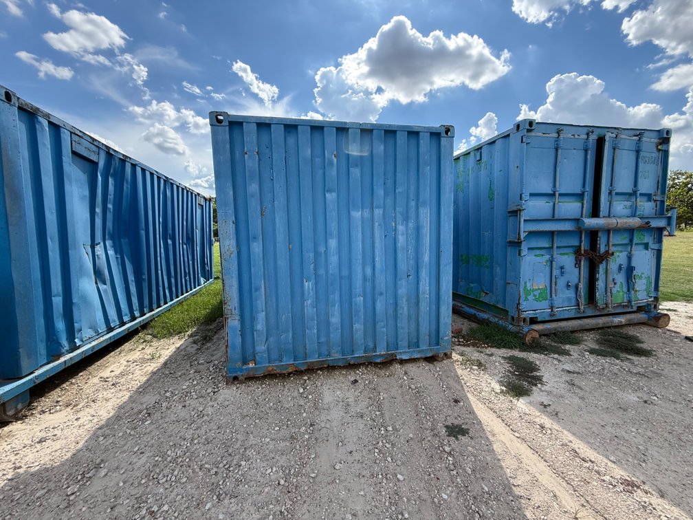 Blue 20' Shipping Container