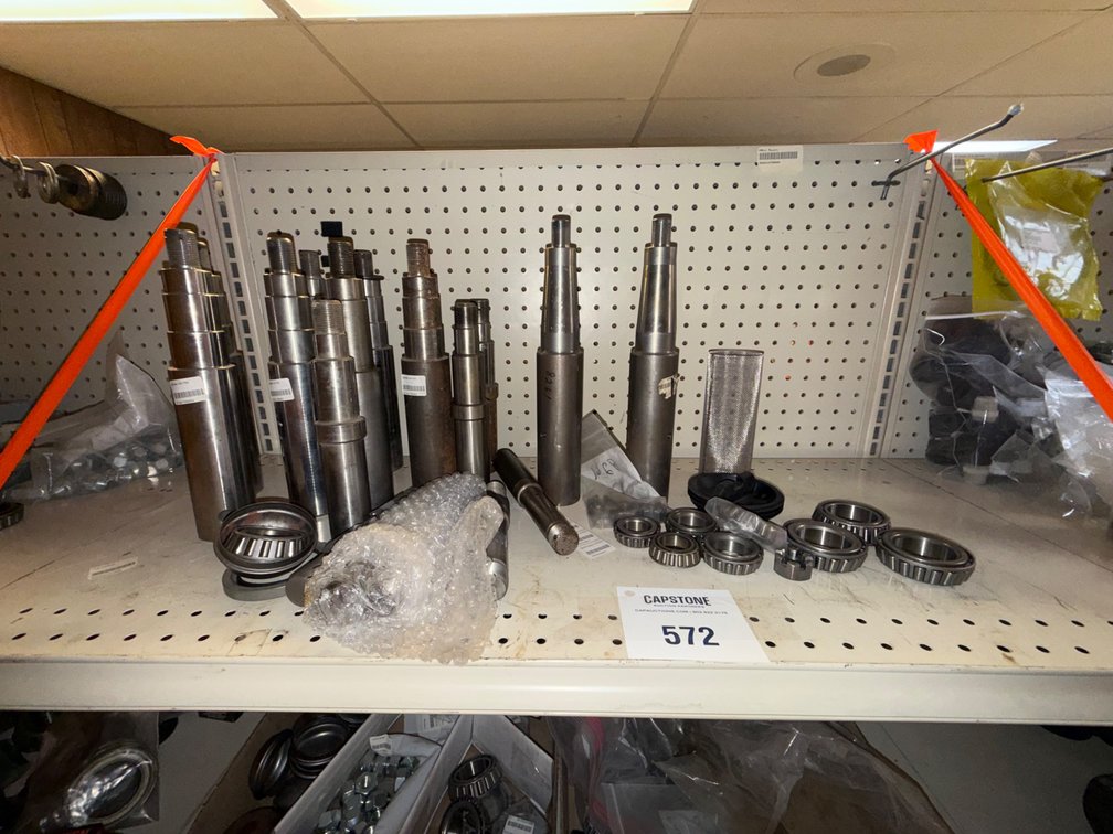 Assorted Spindles, Shafts & Tapered Roller Bearings