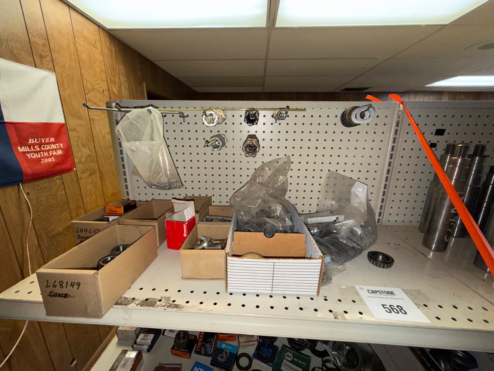 Assorted Bearings, Hardware, Shafts, and Replacement Parts