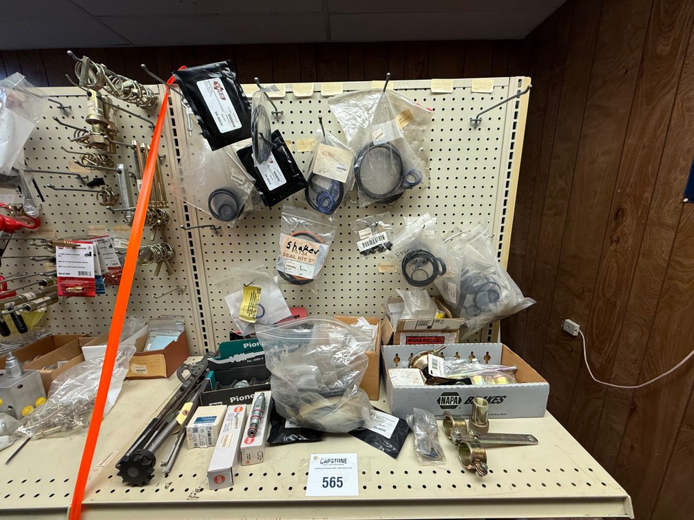Assorted Hydraulic Seal Kits, Cylinders, Shafts, Fittings, Etc.