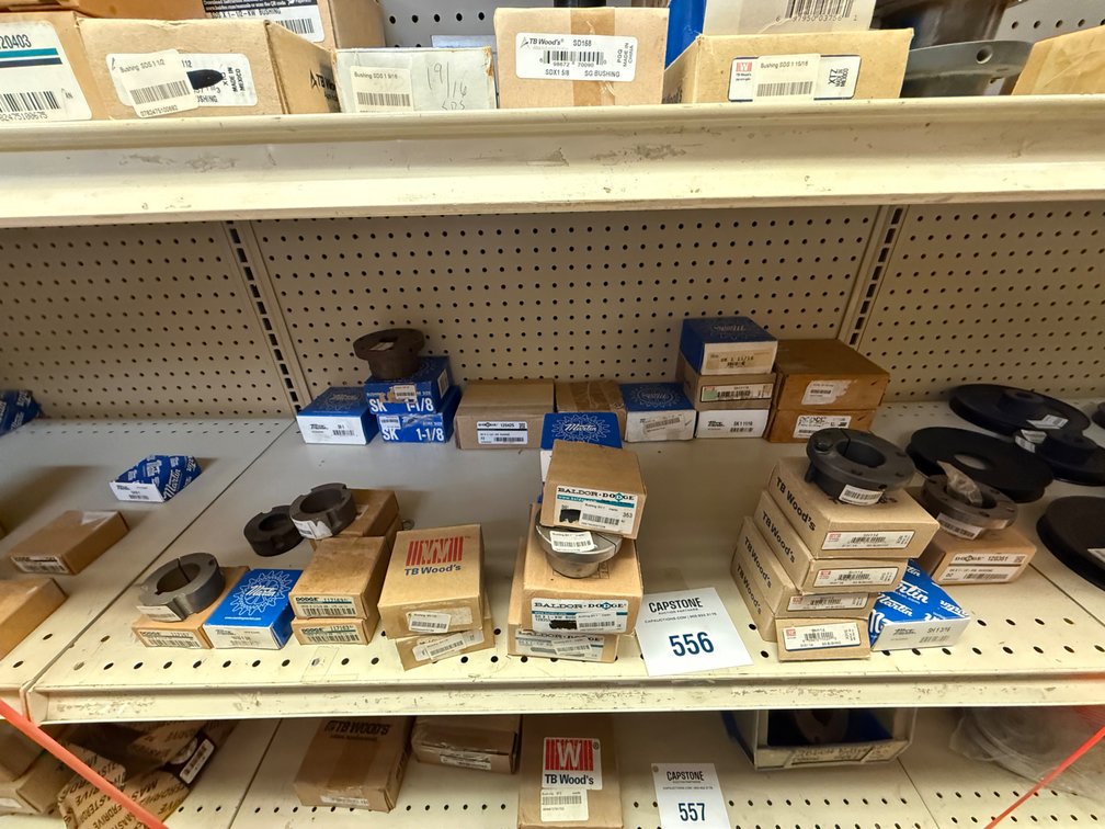 Assorted Taper-Lock Bushings, Shaft Couplings & Hubs, Martin & TB Wood's