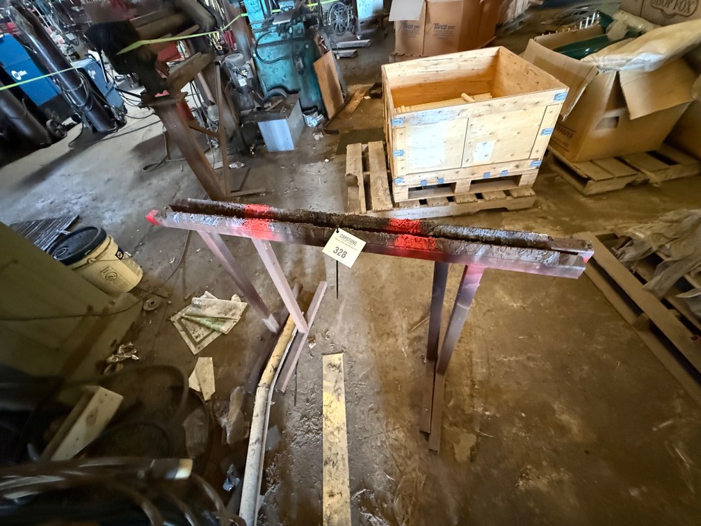 Heavy Duty Fabricated Steel Sawhorse Stand With Channel Top