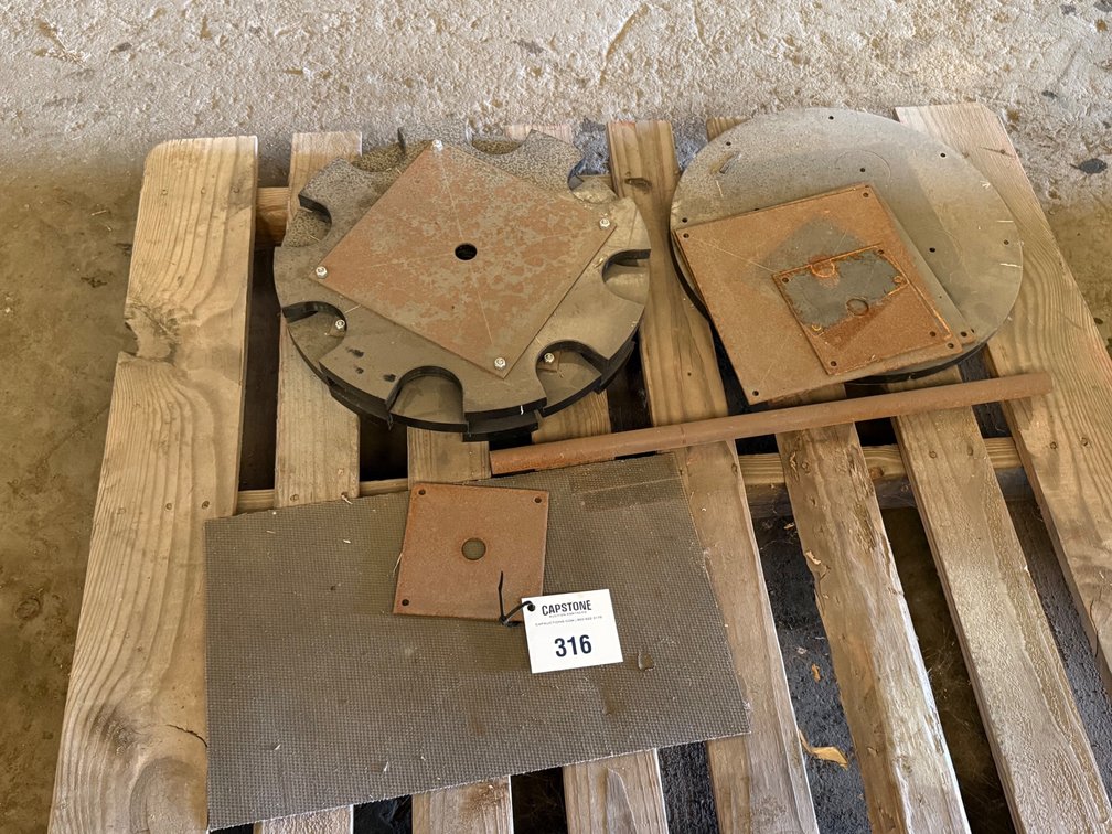 Assorted Industrial Machinery Components and Steel Mounting Plates