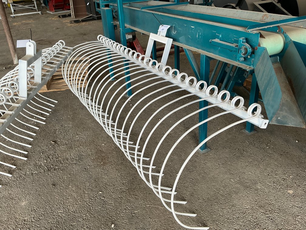 White Painted Steel Rake Implement