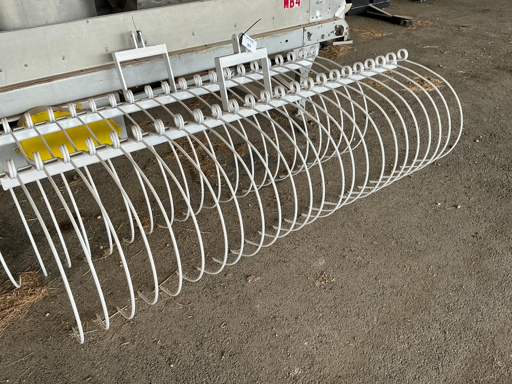 White Painted Steel Rake Implement