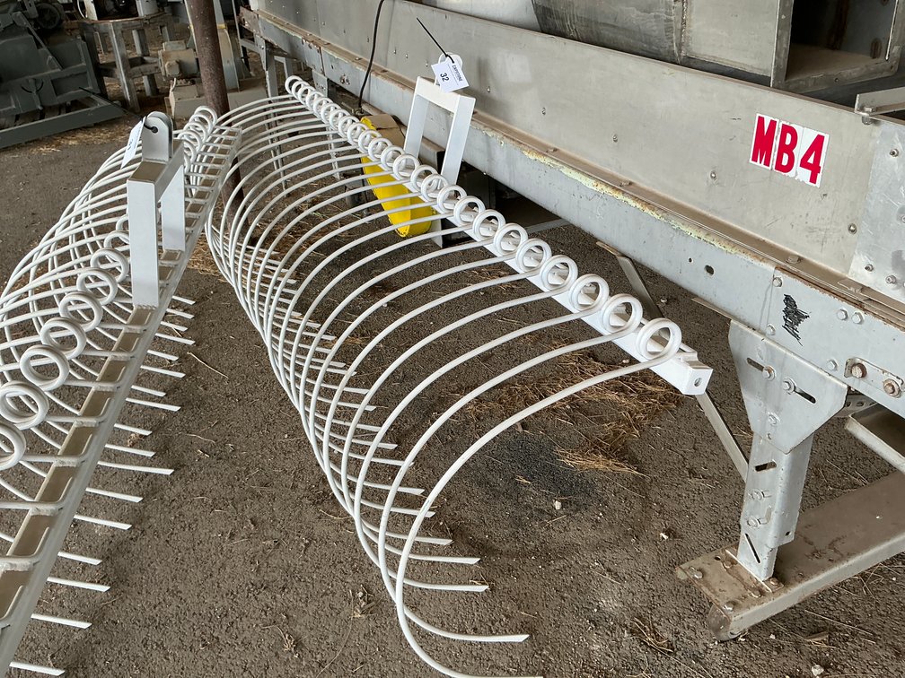 White Painted Steel Rake Implement