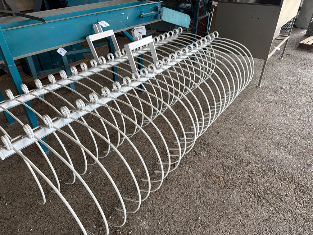 White Painted Steel Rake Implement