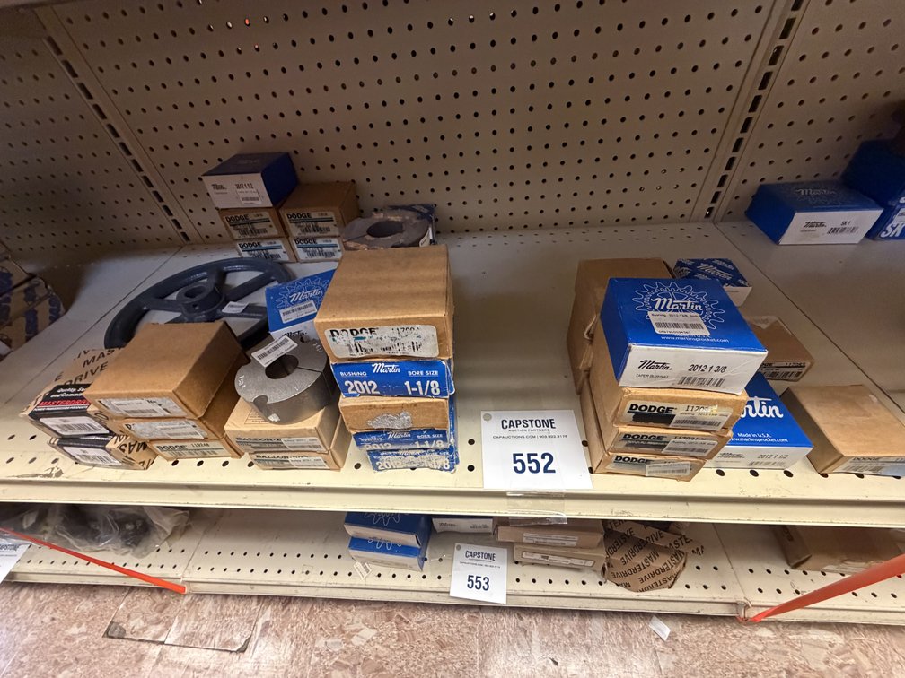Martin and Dodge Taper Bushings Lot 2012 Assorted Bore Sizes