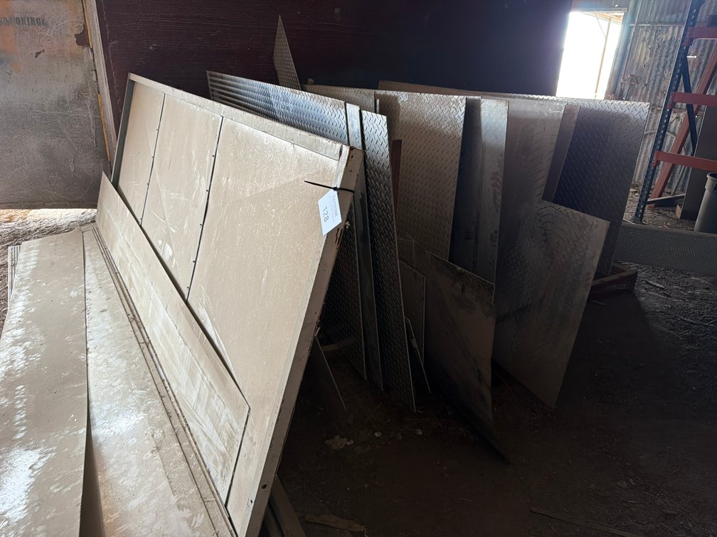 Assorted Aluminum Diamond Plate and Flat Sheet Metal Panels