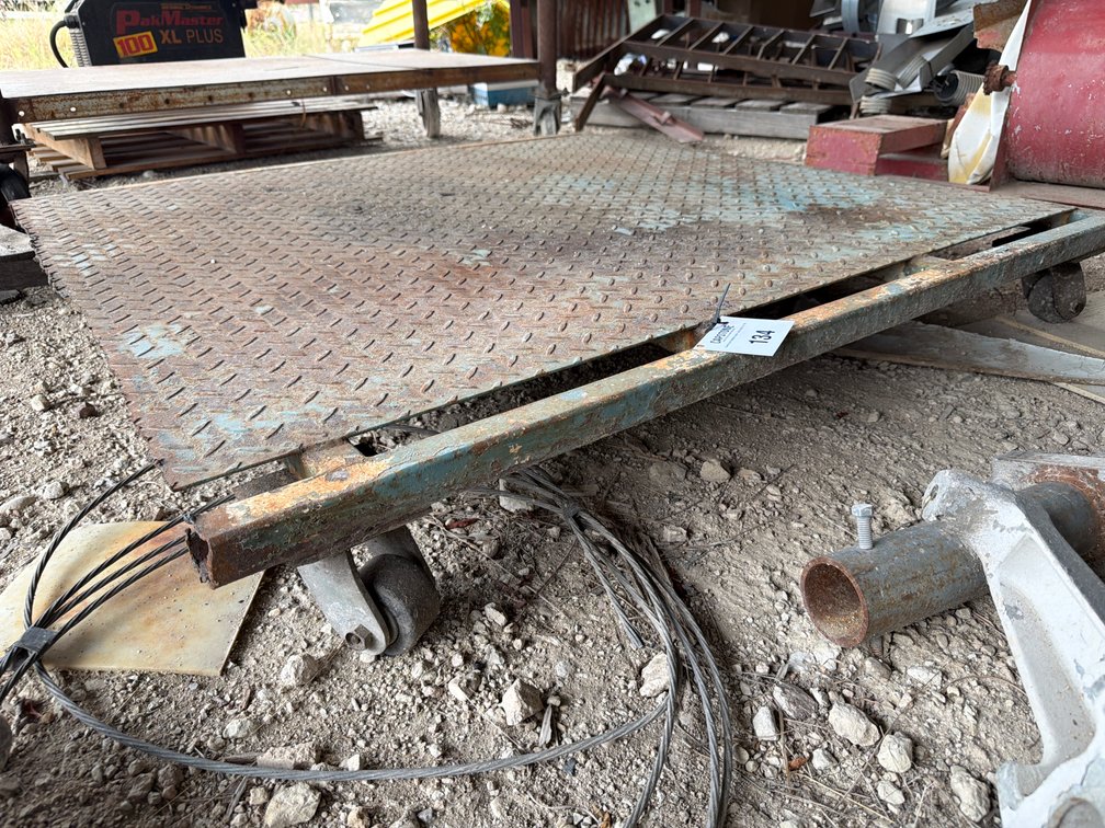 Heavy Duty Steel Diamond Plate Low Profile Rolling Dolly Cart