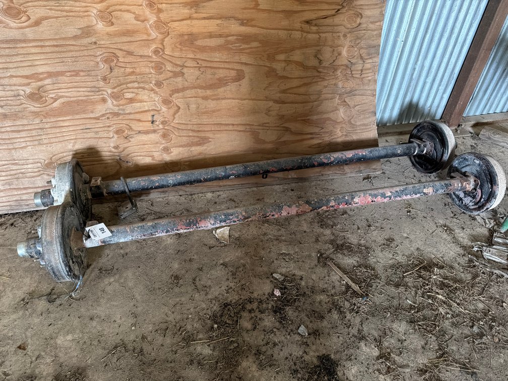 Pair of Heavy Duty Tandem Trailer Axles with Brake Assemblies