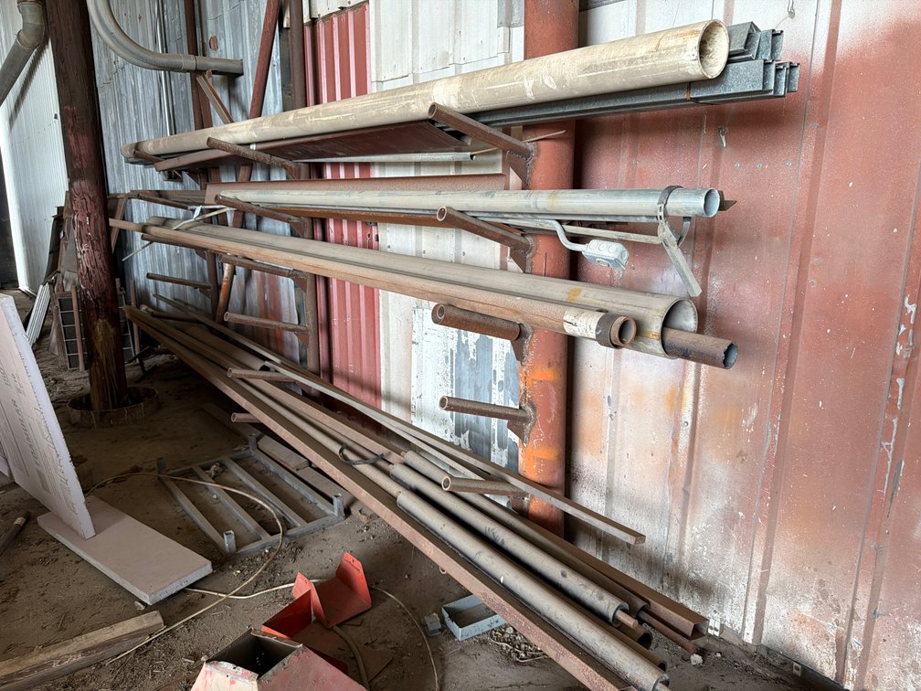 Assorted Metal Pipe, Square Tubing, and Angle Iron Stock Lot