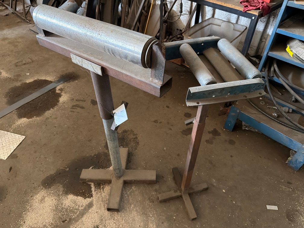 Industrial Steel Infeed Outfeed Roller Stands