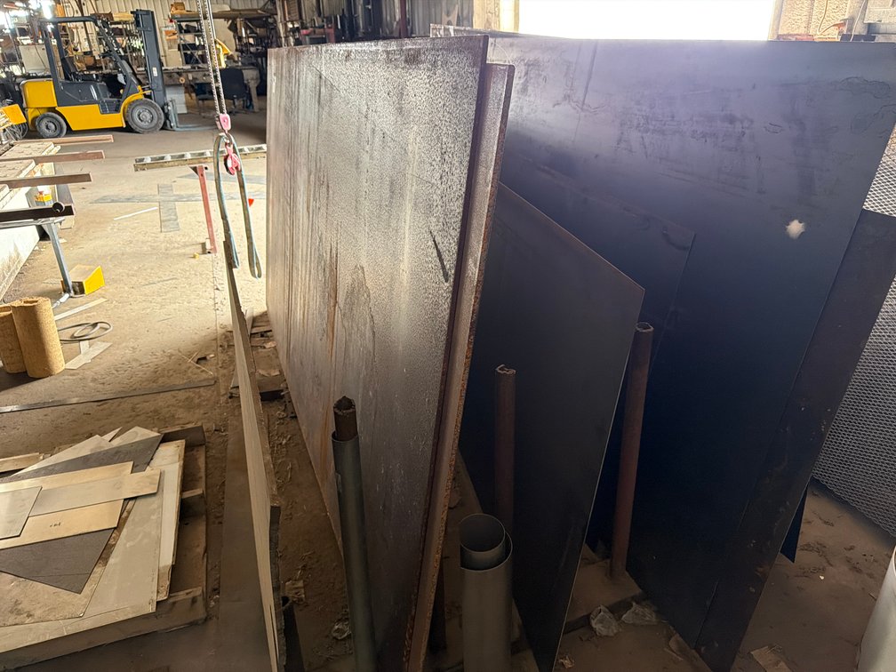 Assorted Industrial Steel Plates and Sheet Metal Stock Lot