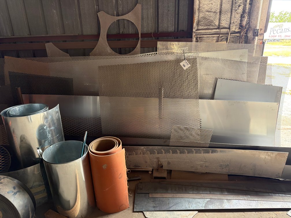 Assorted Sheet Metal Expanded Mesh and Fabrication Stock Lot