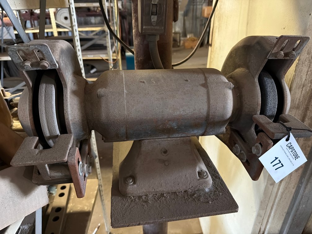 Heavy Duty Pedestal Mount Dual Wheel Bench Grinder