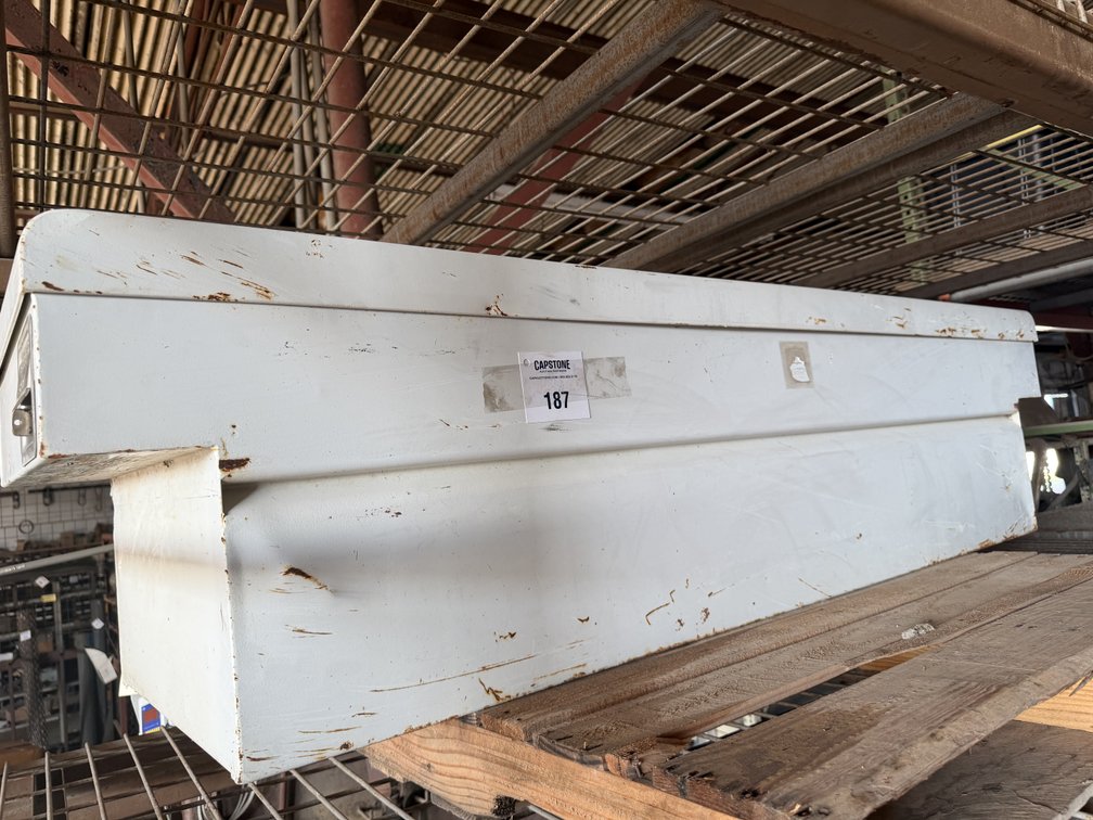 Rawson Koenig White Steel Crossover Truck Bed Tool Box