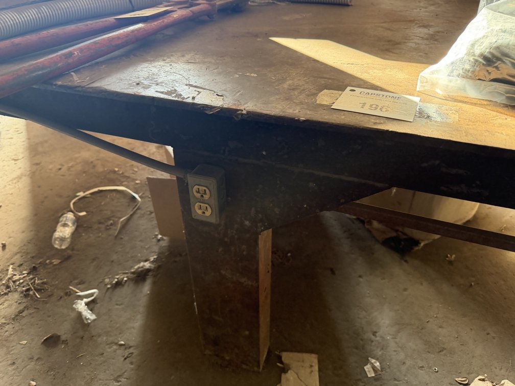 Heavy Duty Industrial Steel Work Table with Outlets