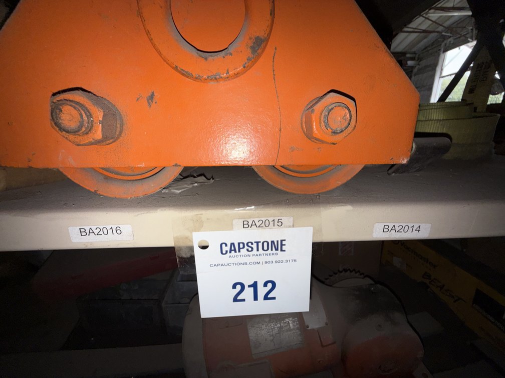 Industrial Crane Trolley Electric Gear Motor Drive and Rigging Lot