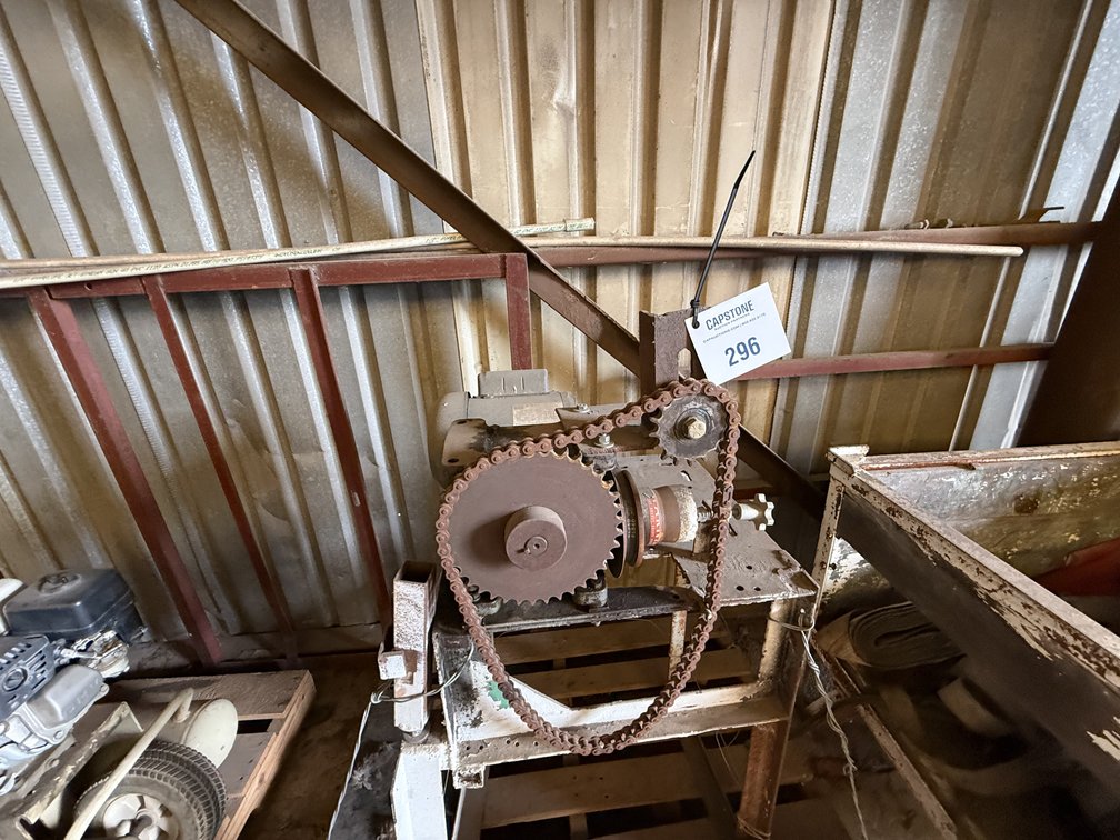 WEG Electric Motor with Browning Speed Reducer and Chain Drive Assembly
