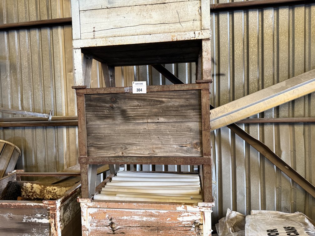 Industrial Stacking Wood and Steel Crates with Hardware