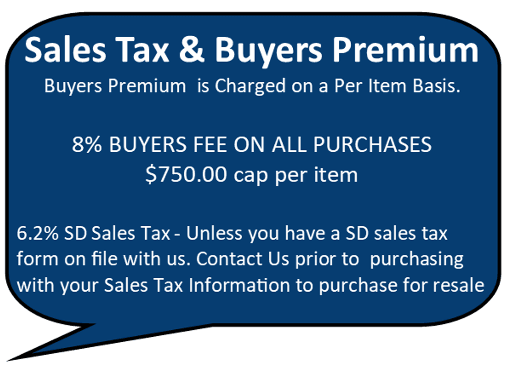 Sales Tax & Buyers Premium, Notice Information, App Information