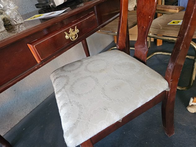 Image for Wood Vanity W/ Chair