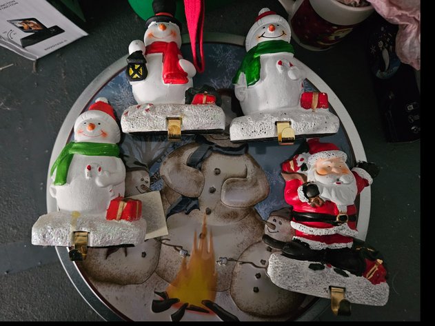 Image for Red, Green, & Silver Christmas Many Stocking Hangers