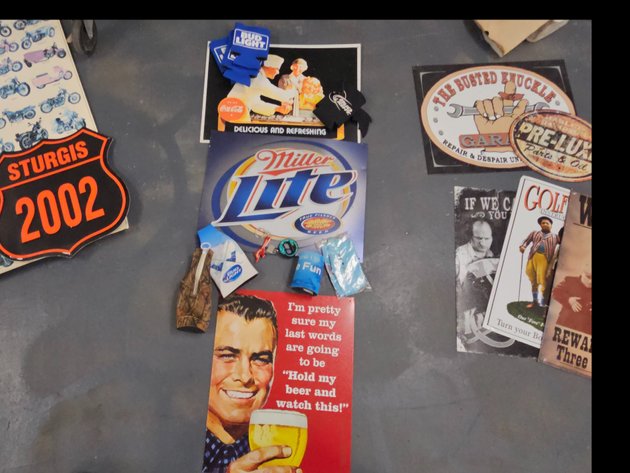 Image for (3) Vintage look metal signs