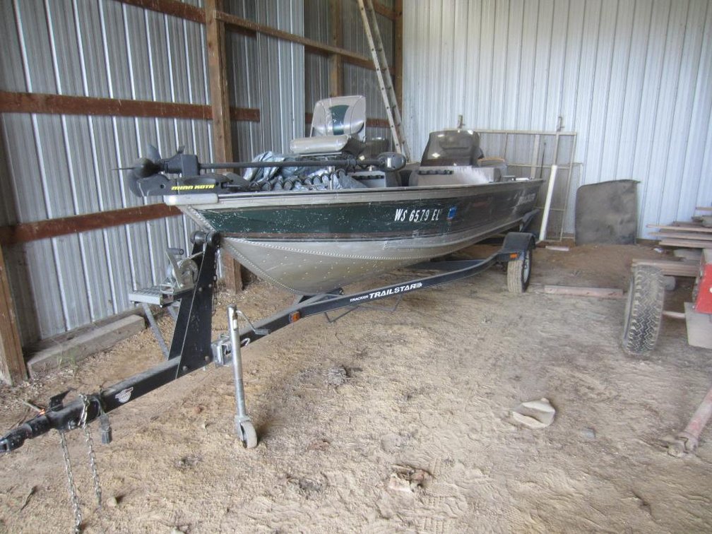 17' Tracker Tournament V17 Fishing Boat, Model TV17DC,  VIN: BUJ71410G798 and Tracker Trailstar Trailer