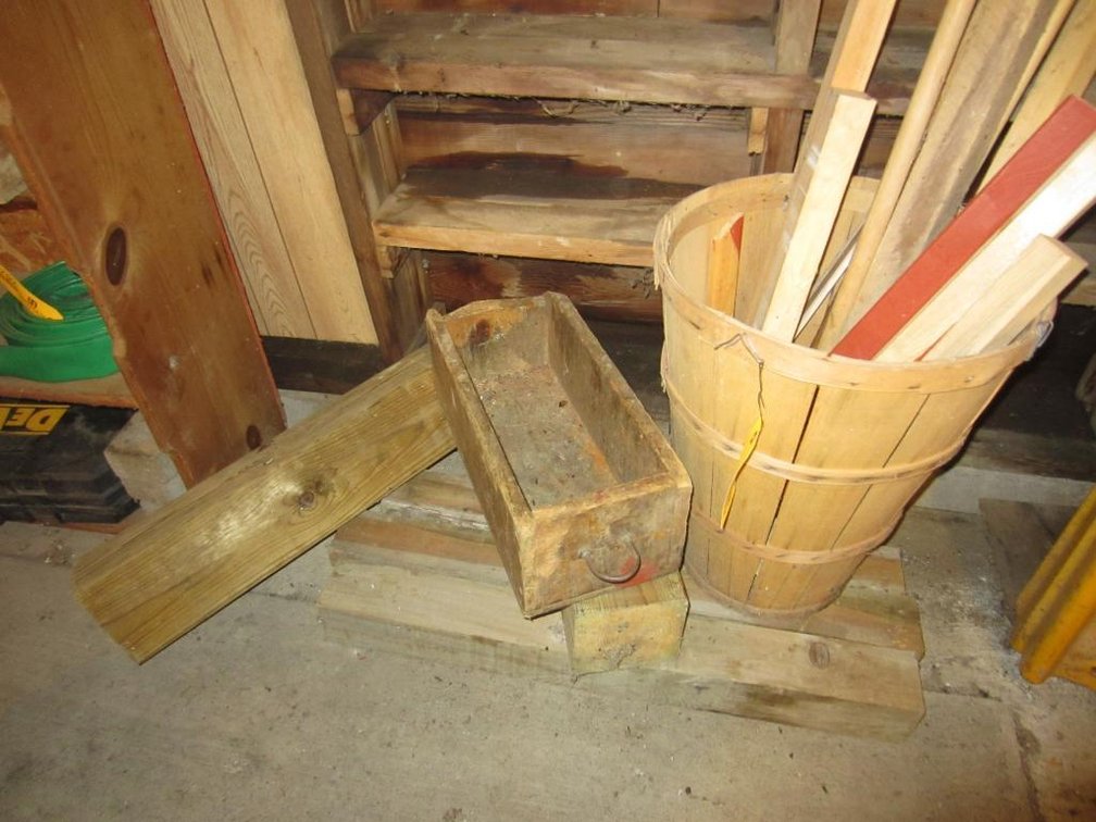 Wooden Basket and Contents