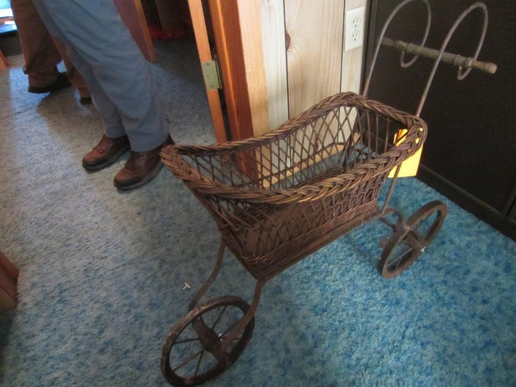 Vintage Wicker Doll Stroller