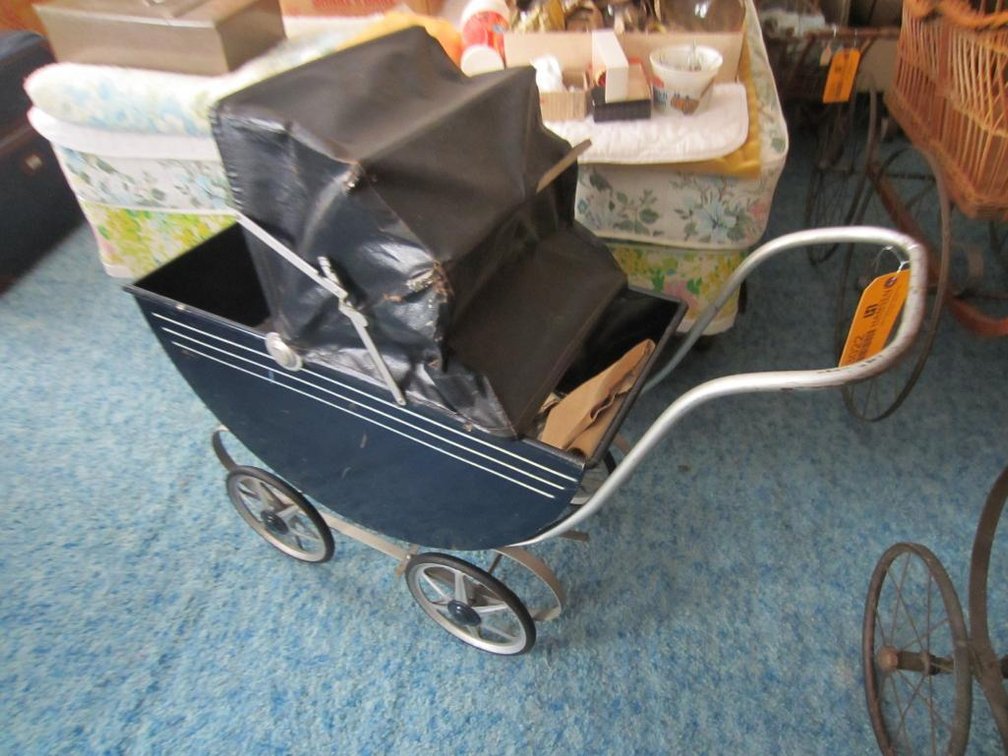 Vintage Doll Stroller with Metal Frame