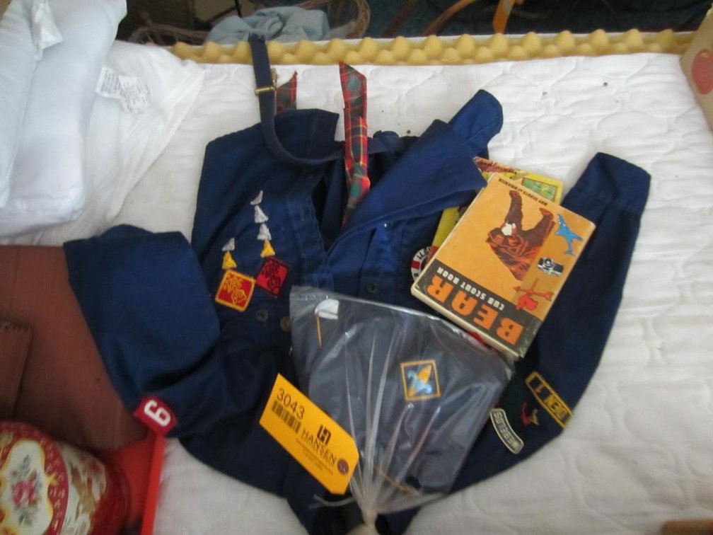 Vintage Cub Scout Uniform and Bear and Wolf Cub Scout Books
