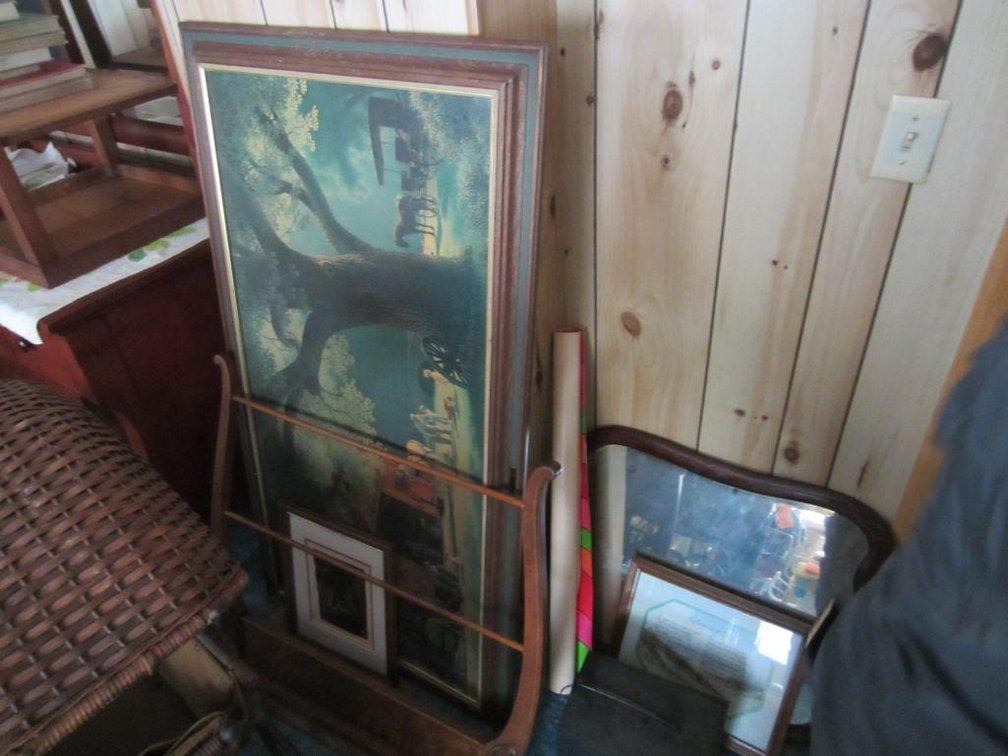 Large Picture, Vintage Mirror, Dry Sink Towel Frame and More