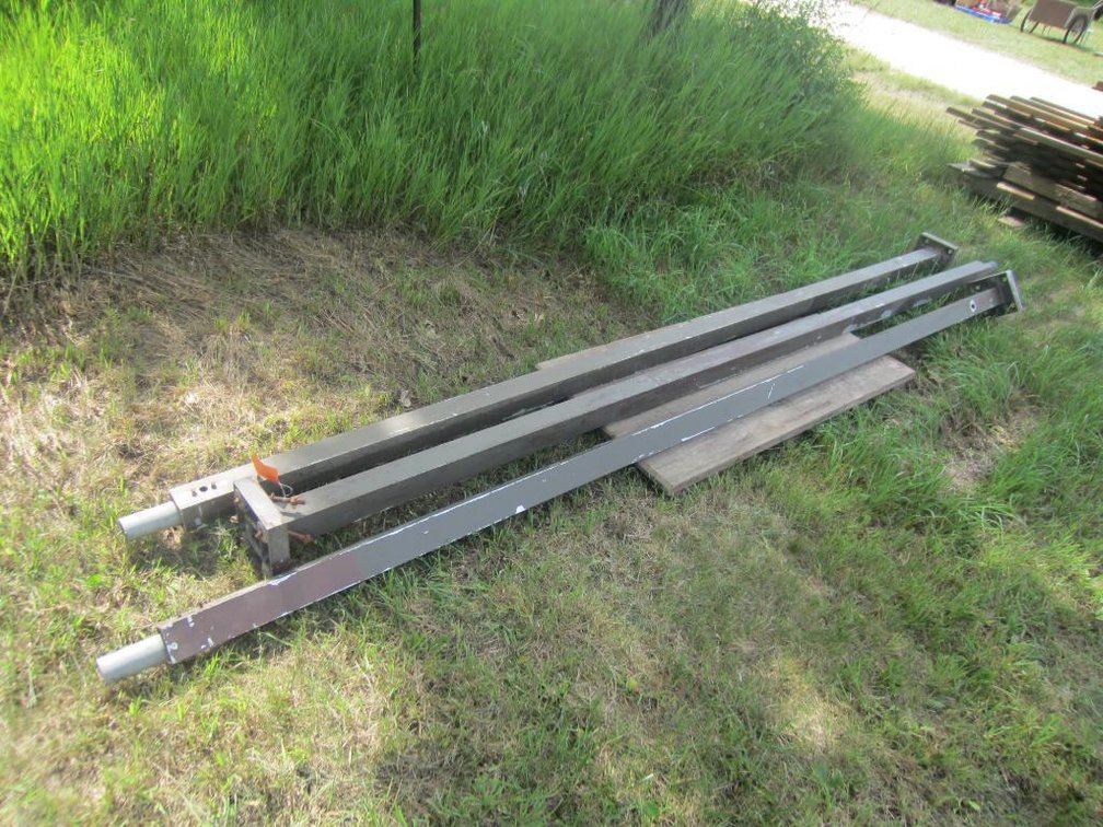 (3) Metal Light Posts