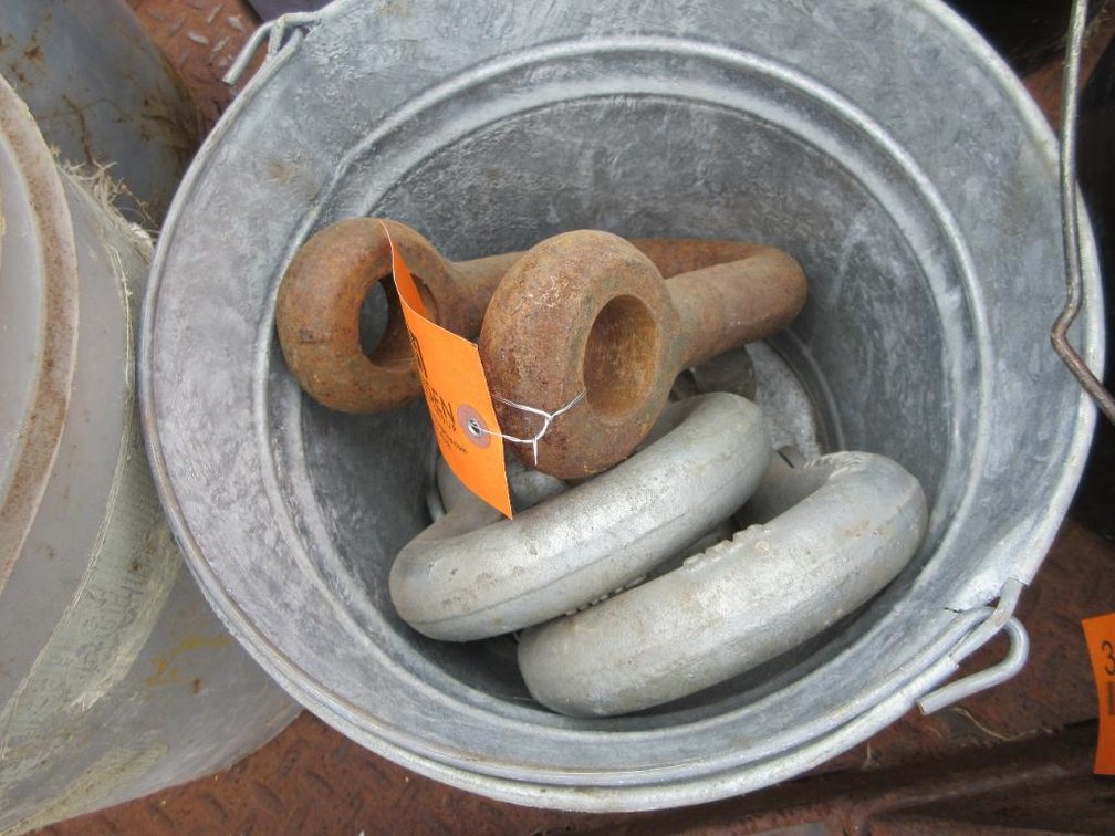 Galvanized Bucket of (4) Clevises