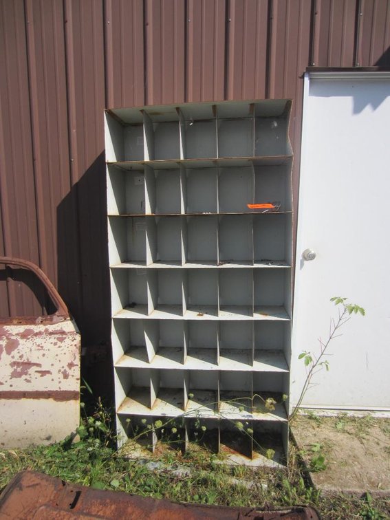 35 Cubby Metal Shelving Unit