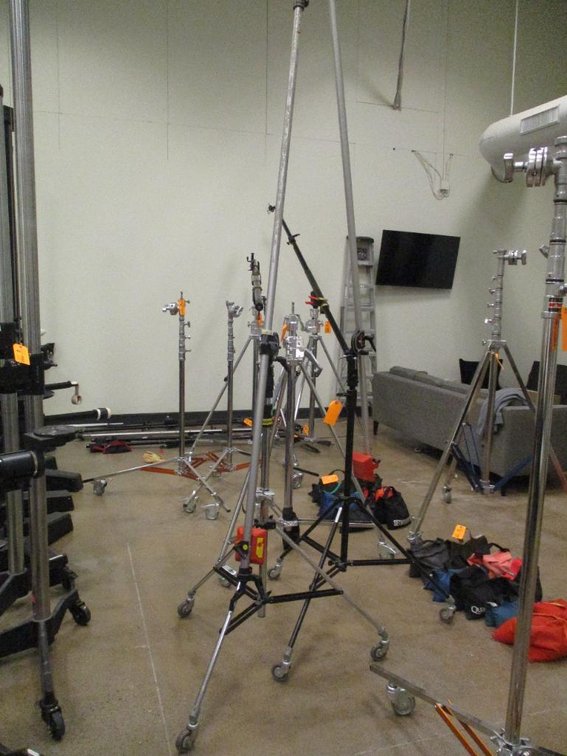 (2) Rolling Light Stand