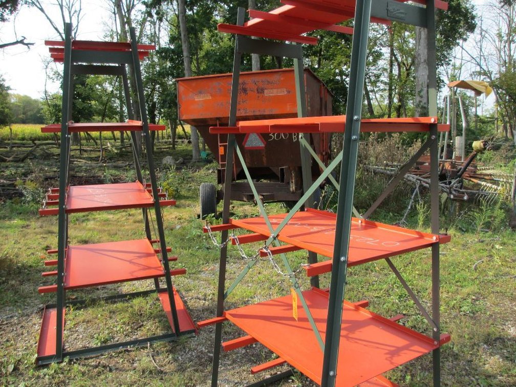 (2) Pollard Metal Stands with Shelves