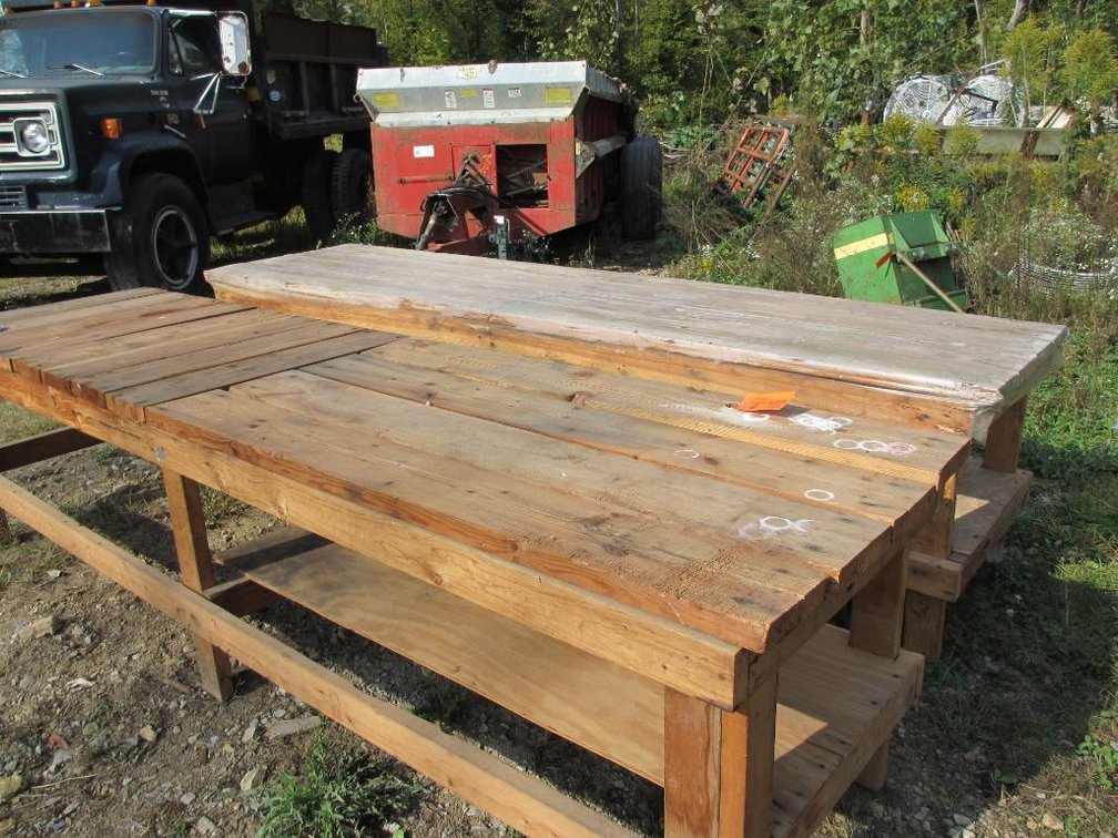 (2) Wooden Work Benches