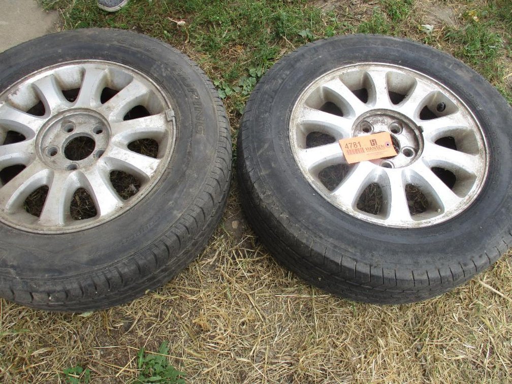 (2) 5 Bolt Rims with Tires
