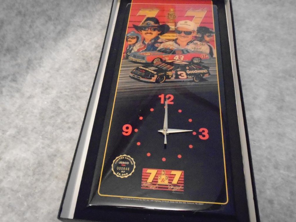 Dale Earnhardt & Richard Petty Limited Edition Jebco Clock