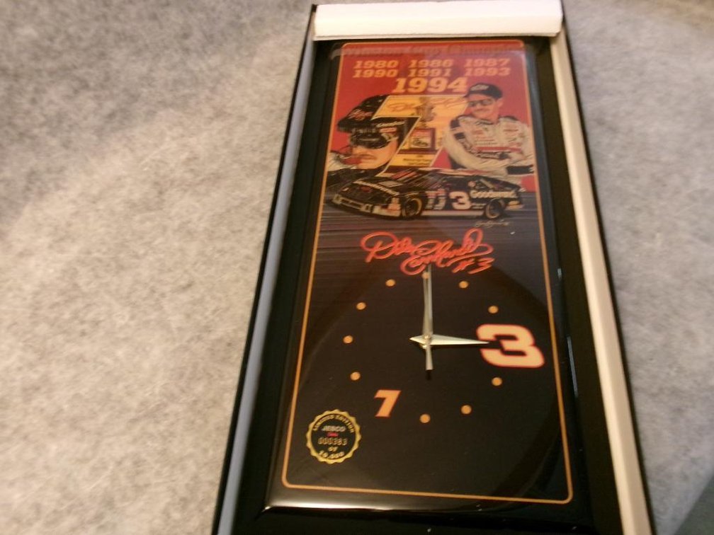 Dale Earnhardt Winston Cup Champion Limited Edition Jebco Clock