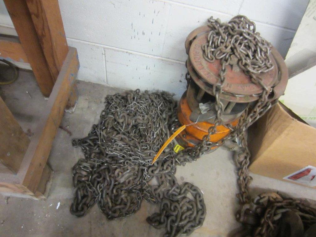 Union Model A 1/2 Ton Chain Hoist, and CM 2-Ton Chain Hoist