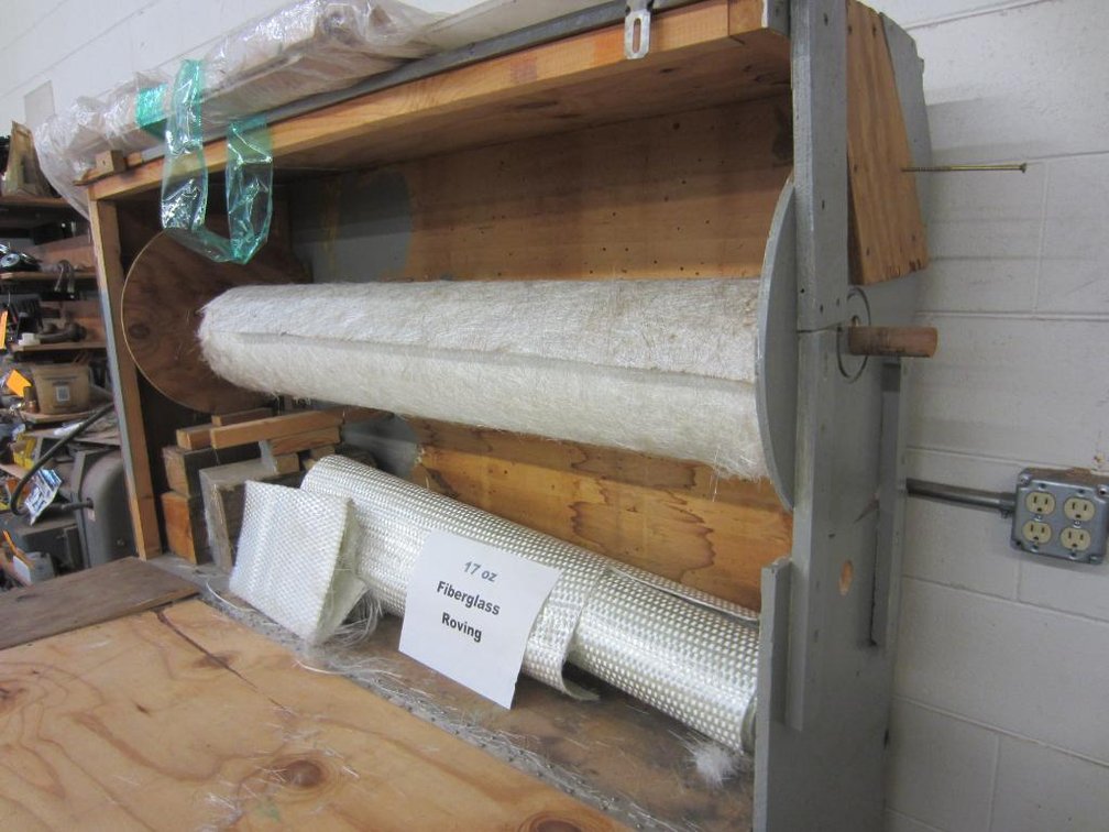 Fiber Glass Rolling Cabinet Unit and Fiber Glass Supplies