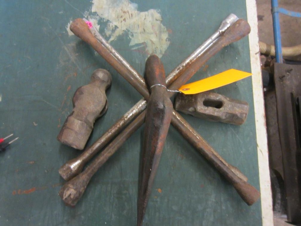 (2) Tire Iron, Hammer Heads and More