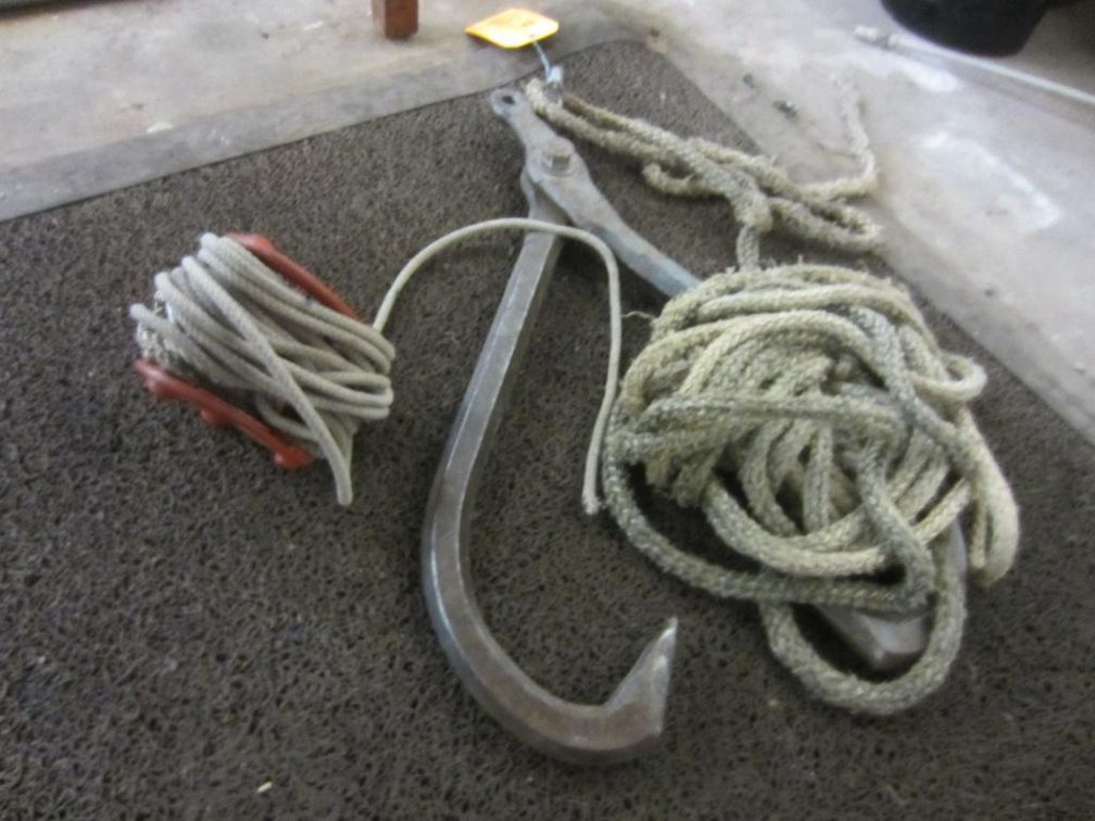 Large Ice Tongs and Rope