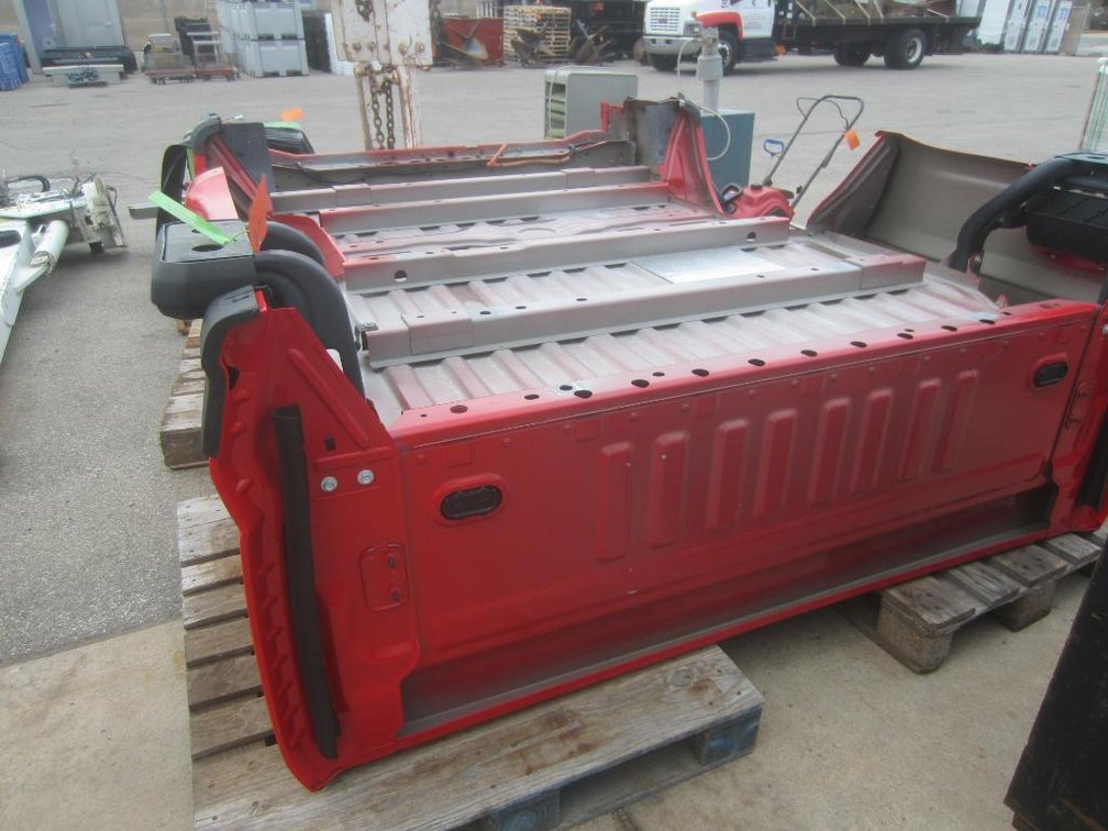 Ford 8' 2022 Red Pickup Box with Tailgate and Lights (O3)
